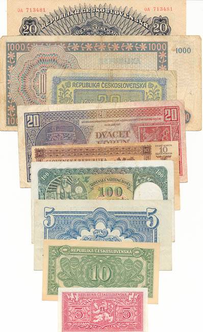 Lot of banknotes (16 pcs) - back