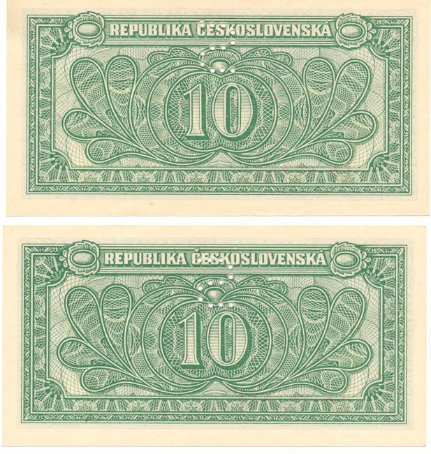 Lot 10 Koruna 1950 (2 pcs) - back