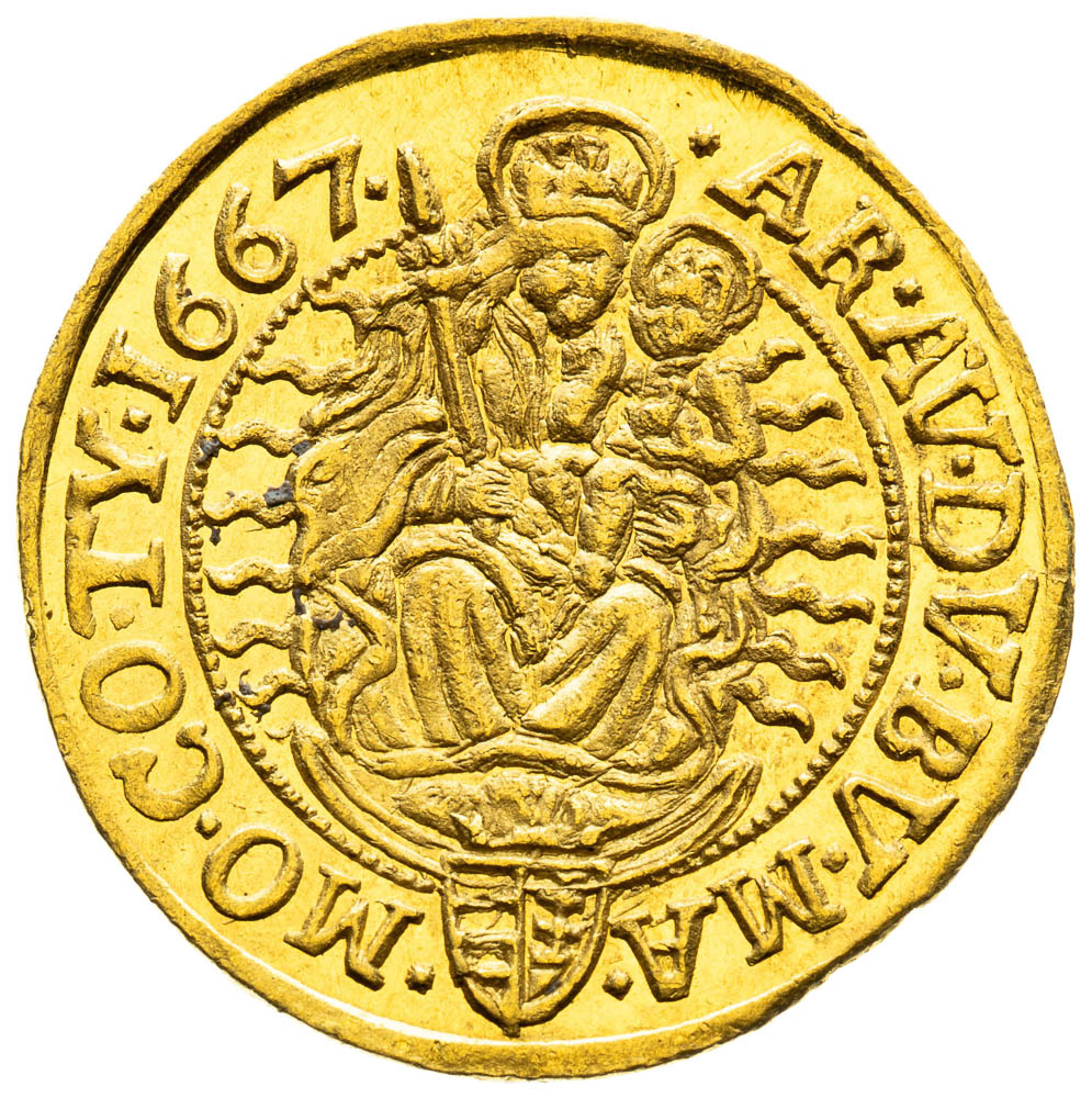 Dukát 1667 - reverz