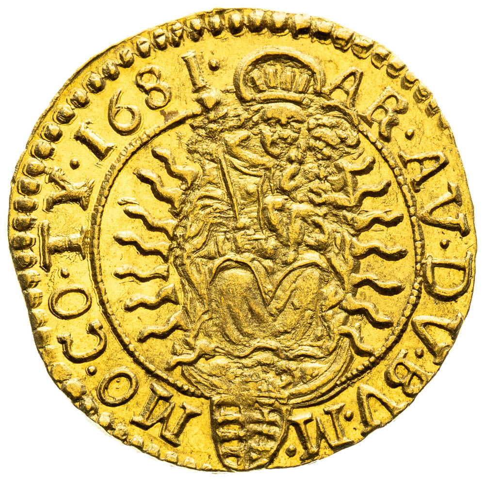 Dukát 1681 - reverz