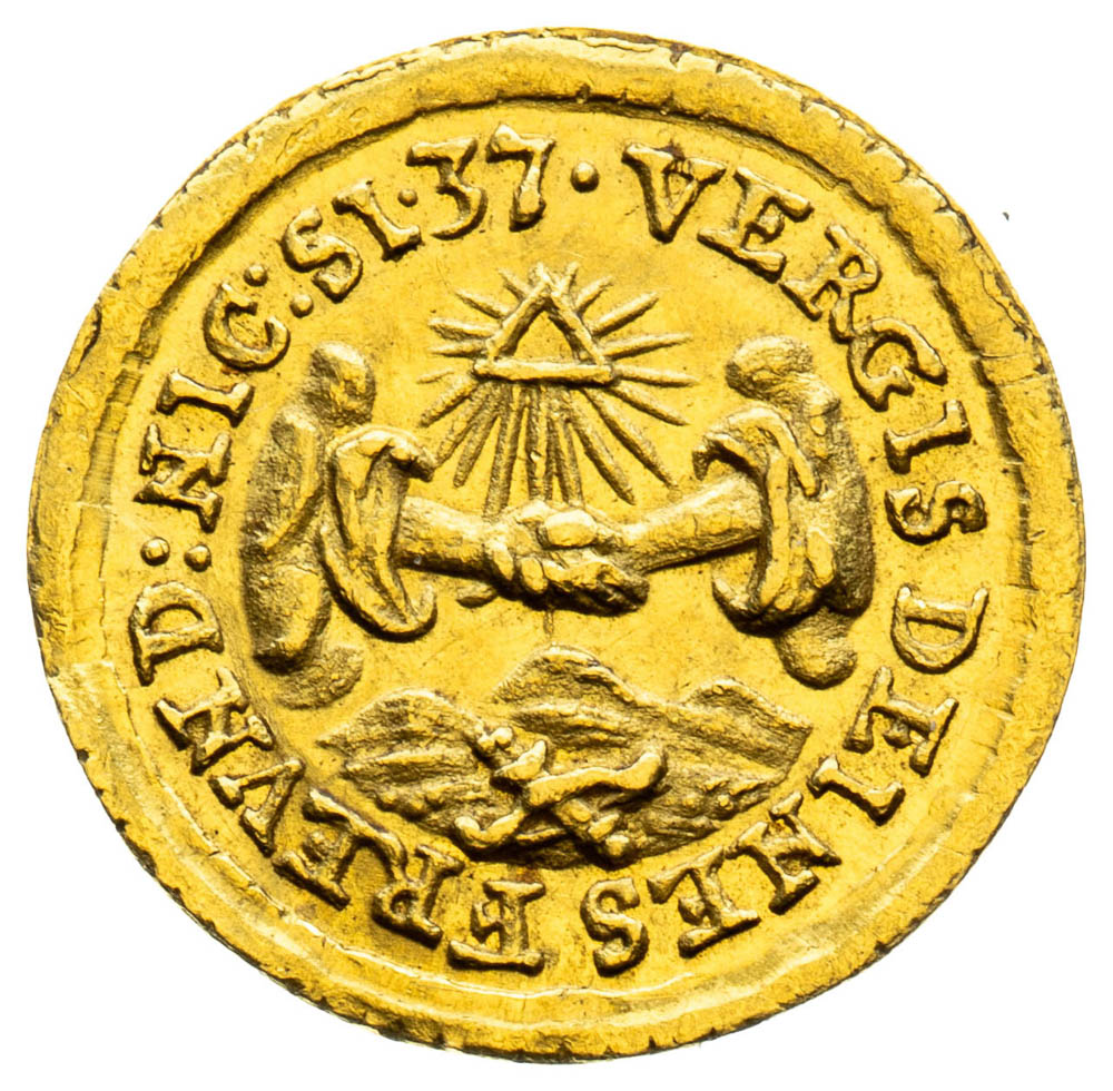 Gold medal (1/4 Ducat) - front