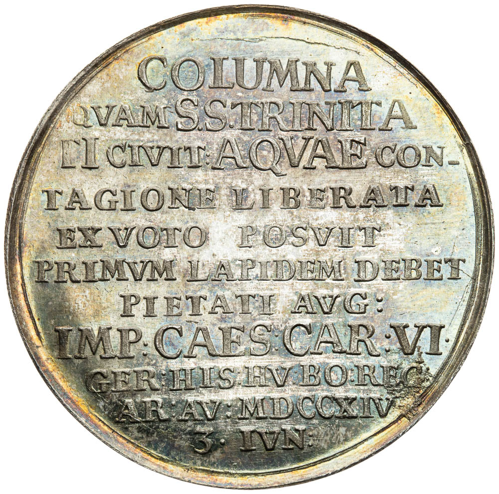 Silver medal 1714 - back