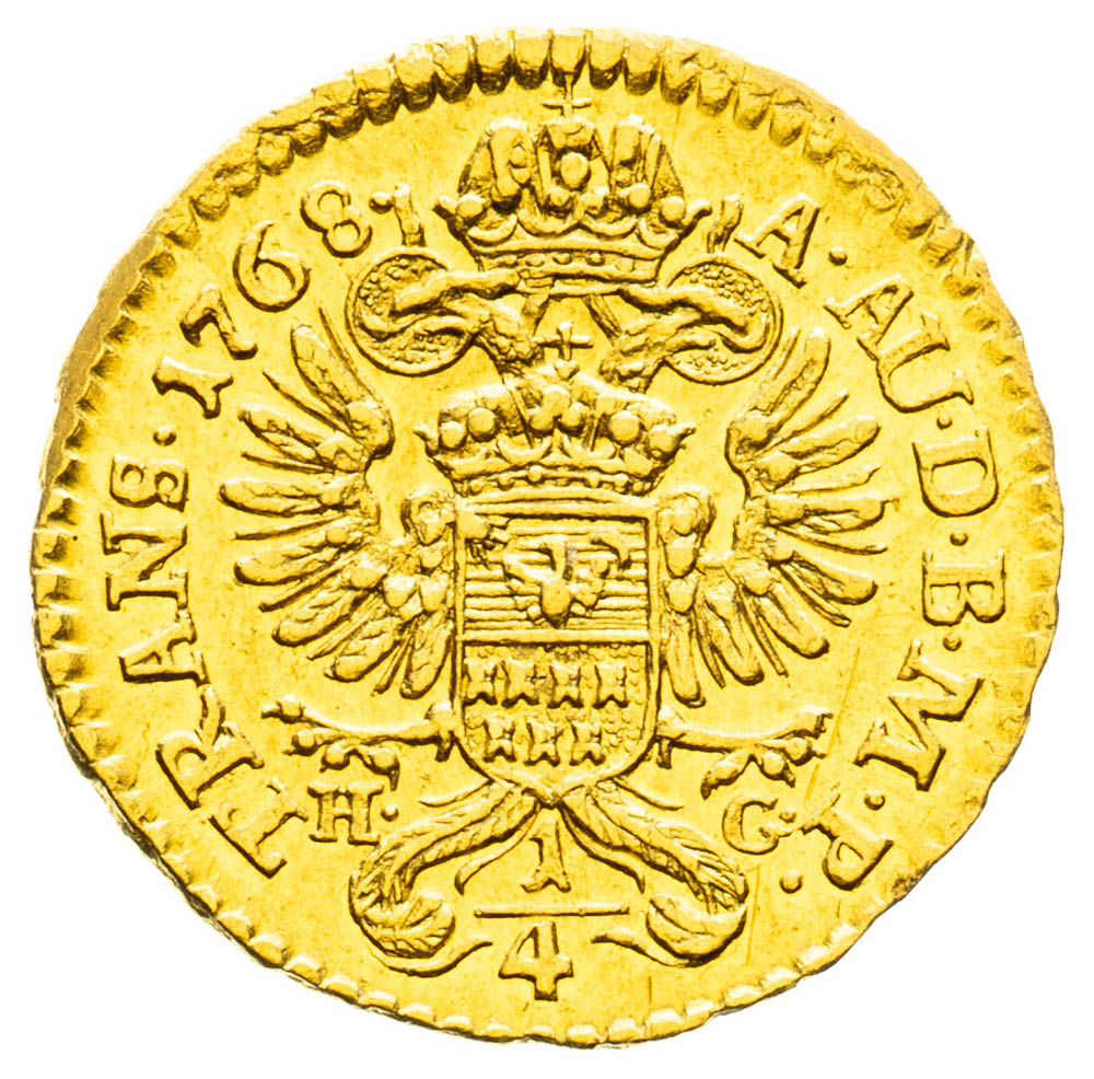 1/4 Dukát 1768 - reverz