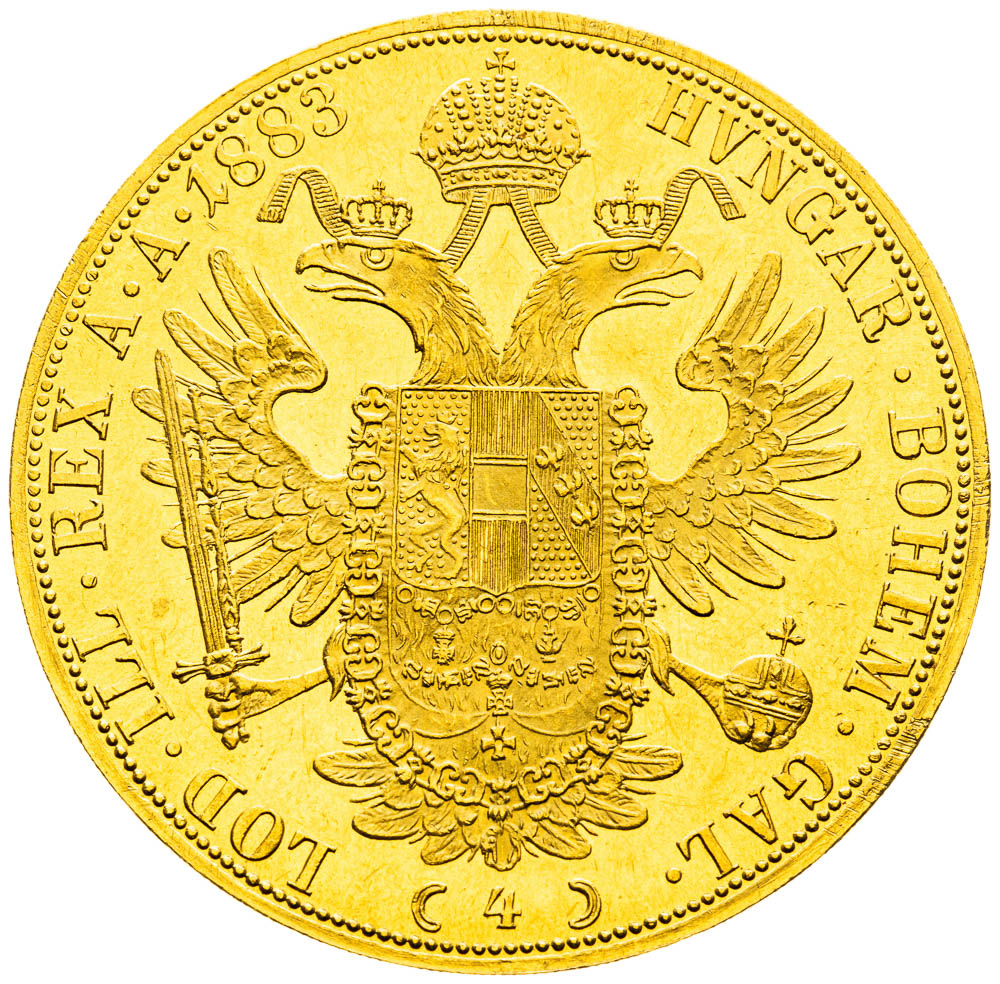 4 Ducats 1883 - back