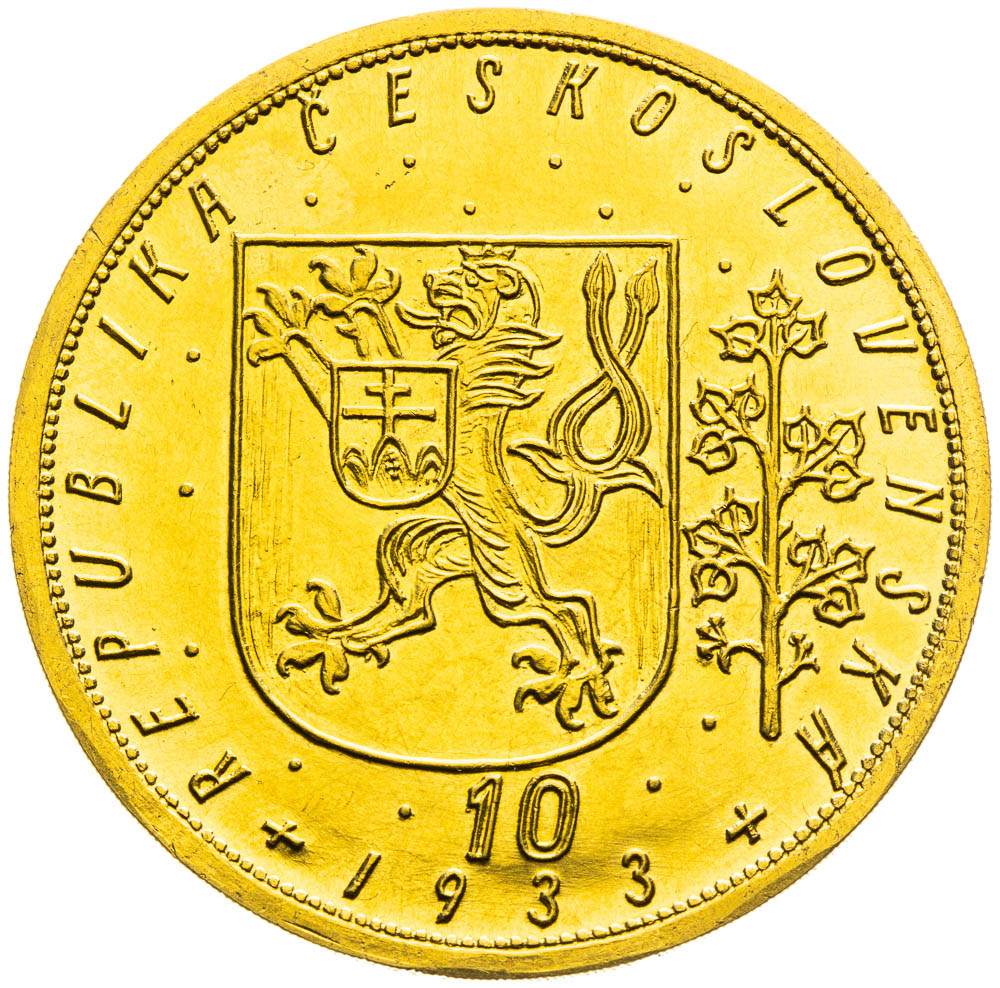 10 Dukát 1933 - reverz