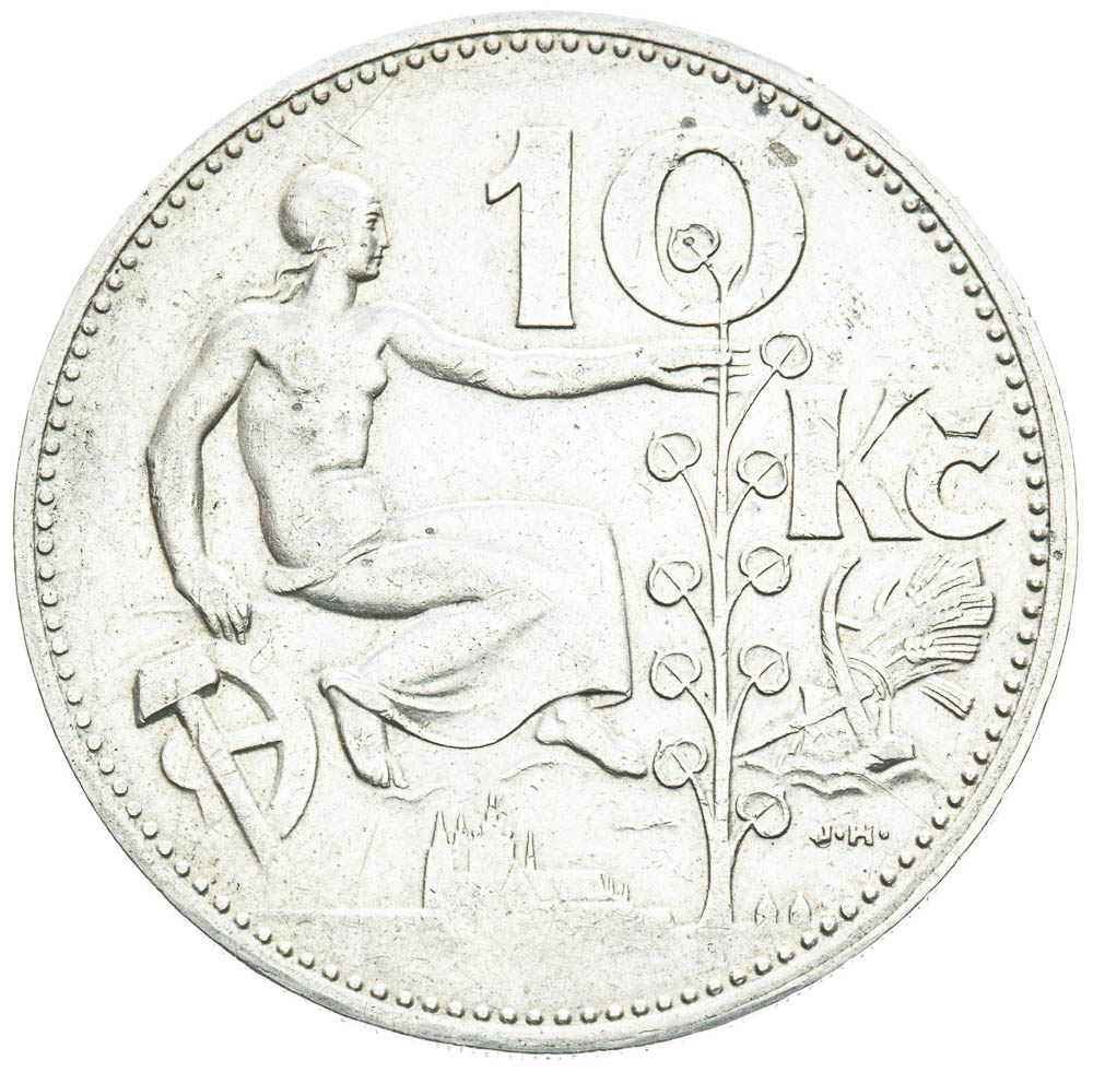 10 Koruna 1933 - back