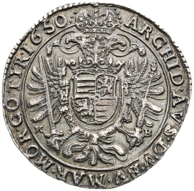 1/2 Thaler 1650 - back