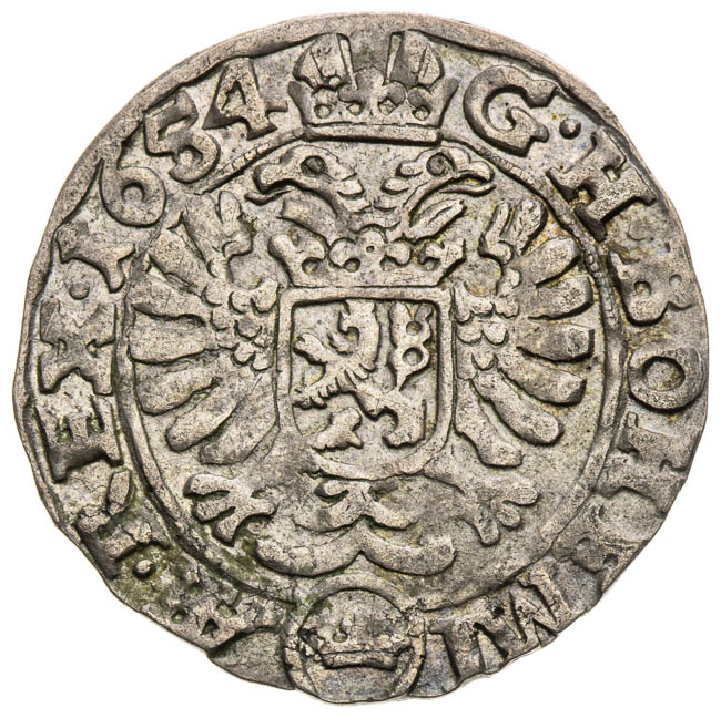 3 Kreutzer 1654 - back