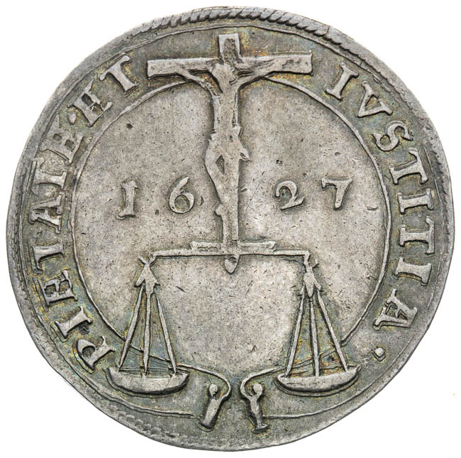 Strieborný žetón 1627 - reverz