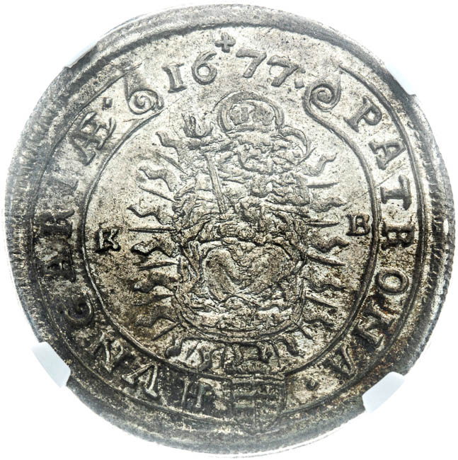 XV Kreutzer 1677 - back