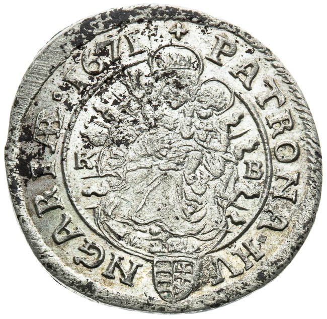 6 Kreutzer 1671 - back