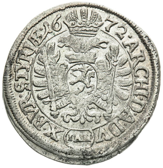 VI Kreutzer 1672 - back