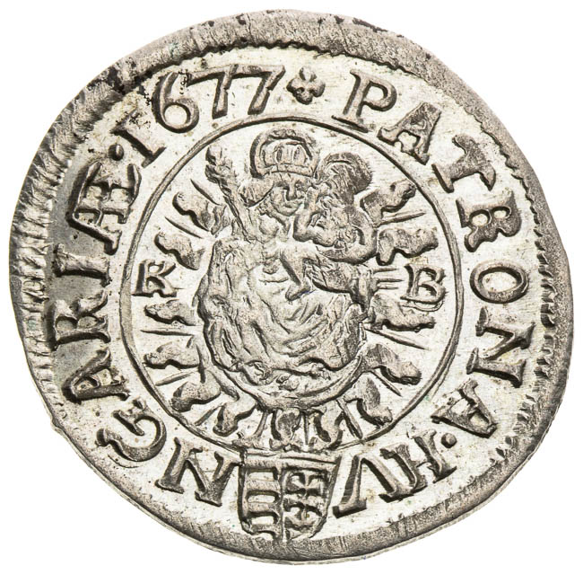 3 Kreutzer 1677 - back