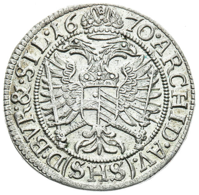 3 Kreutzer 1670 - back