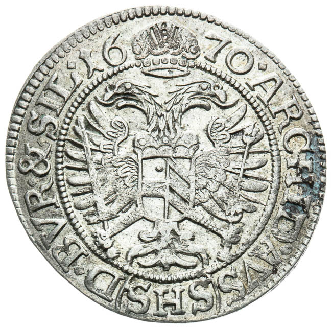 3 Kreutzer 1670 - back