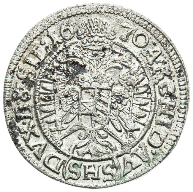 3 Kreutzer 1670 - back
