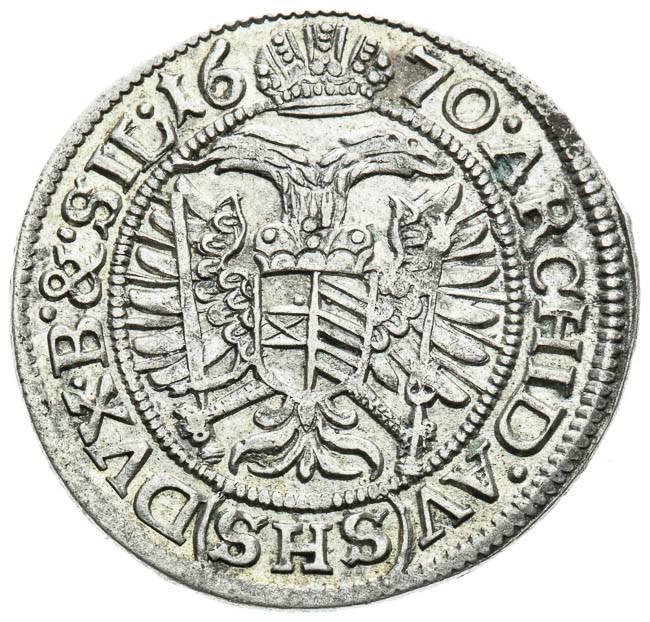 3 Kreutzer 1670 - back