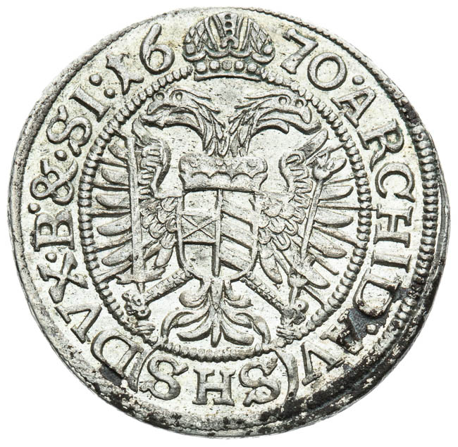 3 Kreutzer 1670 - back