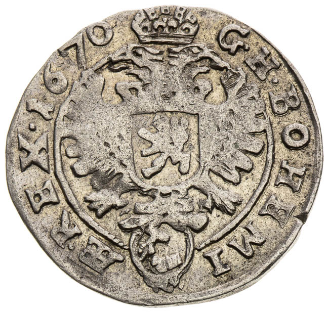3 Kreutzer 1670 - back