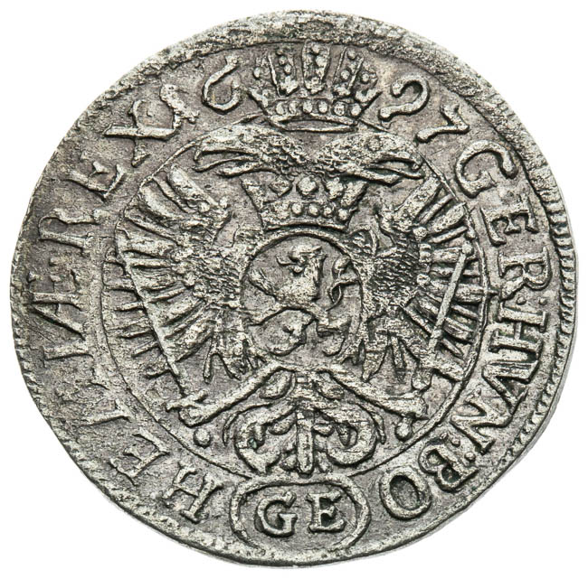 3 Kreutzer 1697 - back