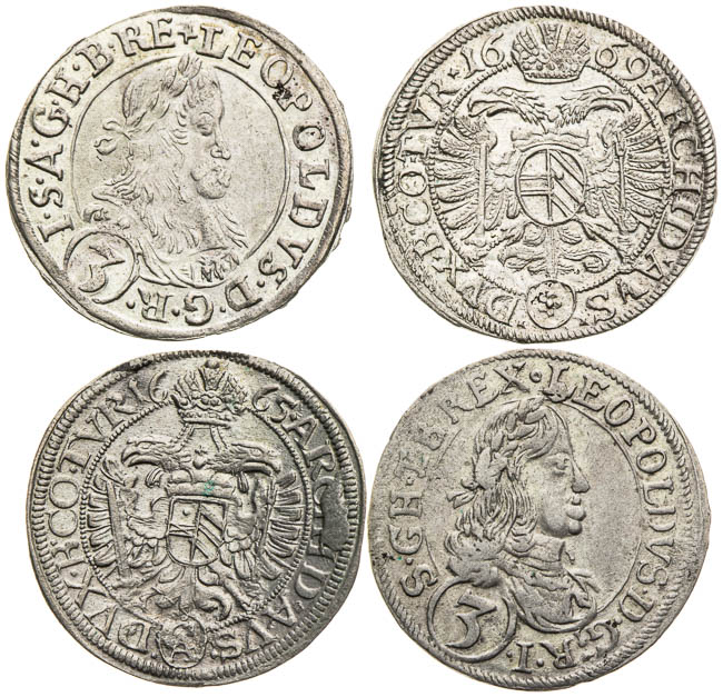 3 Kreutzer (4 pcs) - front