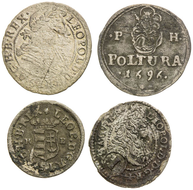 Silver coins (4 pcs) - front