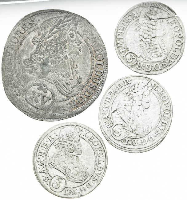 Silver coins (4 pcs) - front