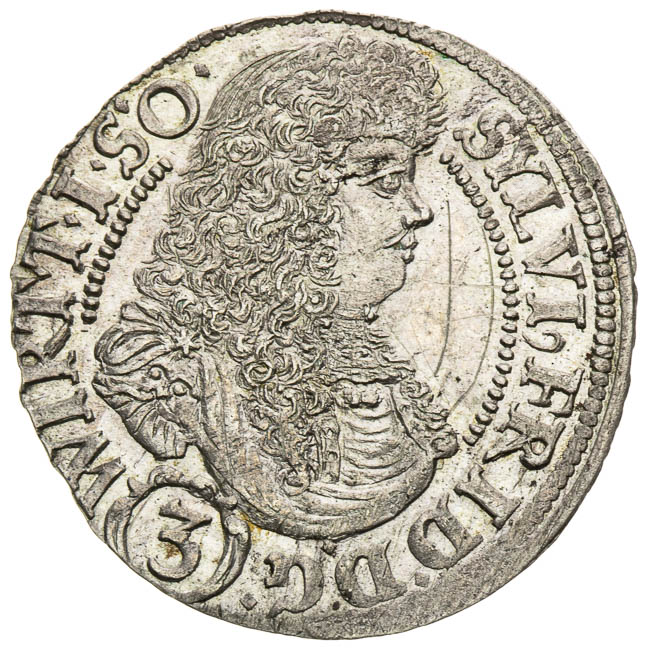 3 Kreutzer 1676 - front
