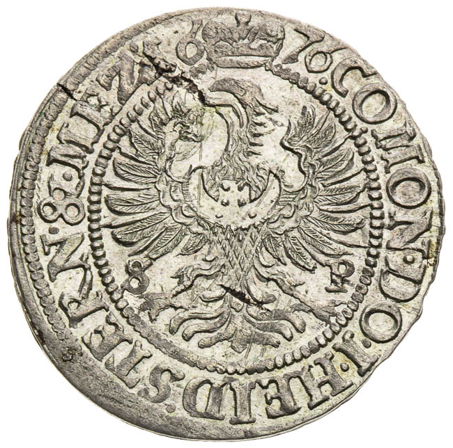 3 Kreutzer 1676 - back