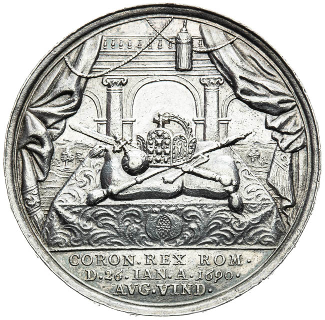 Strieborná medaila 1690 - reverz