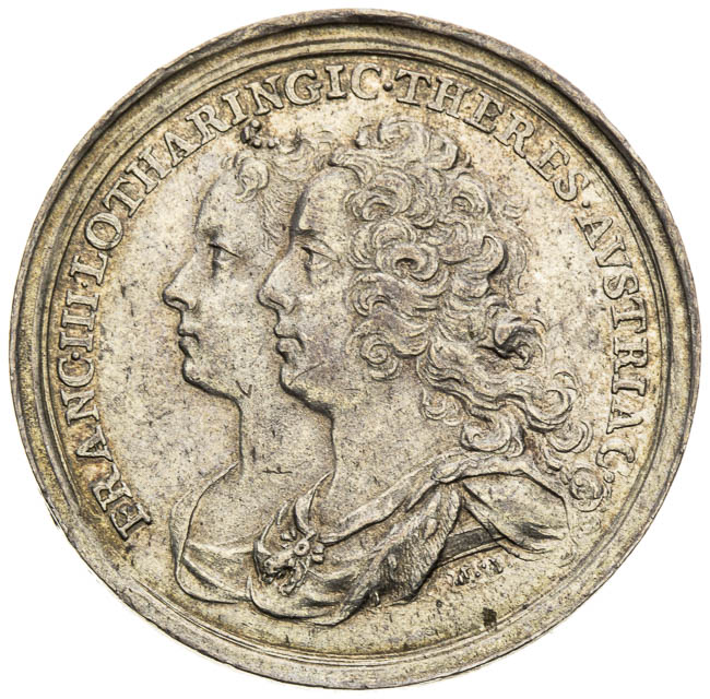 Silver medal 1736 - front
