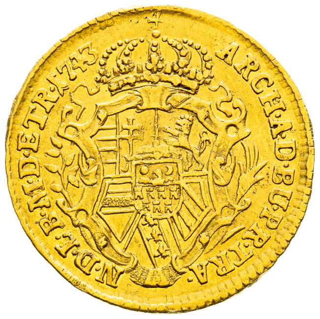 Dukát 1743 - reverz