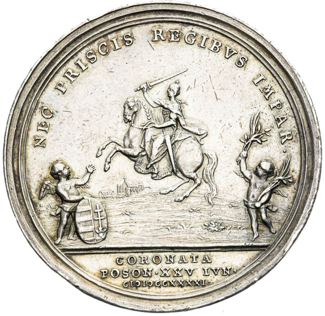 Silver medal 1741 - back