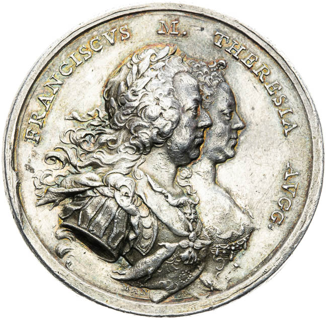 Silver medal 1757 - front
