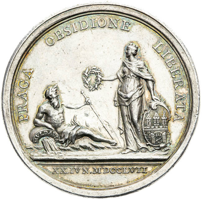 Silver medal 1757 - back