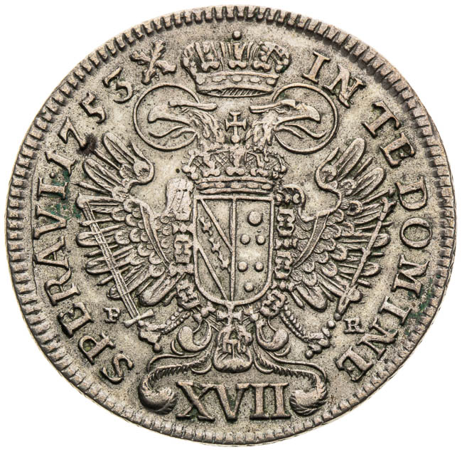 XVII Grajciar 1753 - reverz