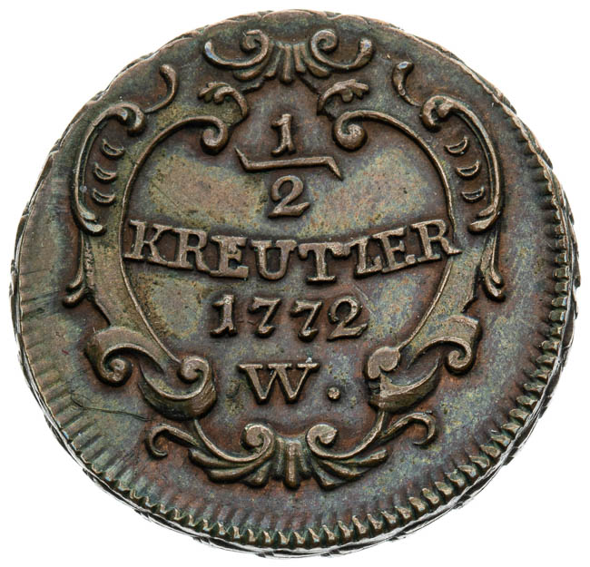 1/2 Kreutzer 1772 - back