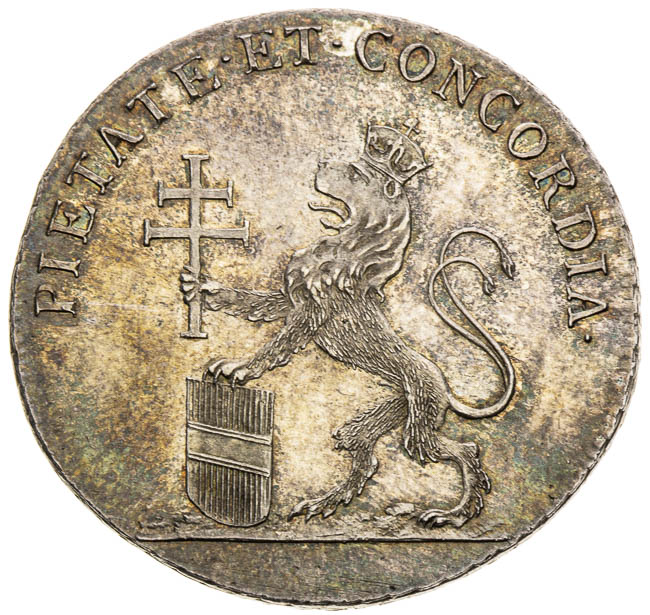 Strieborný žetón 1791 - reverz