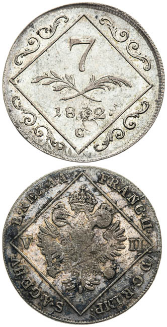 7 Kreutzer 1802 (2 pcs) - front
