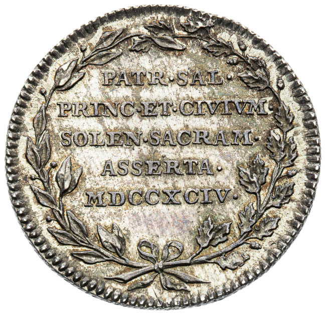 Silver Token 1794 - back