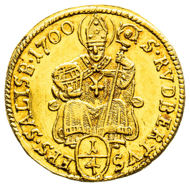 1/4 Dukát 1700 - reverz