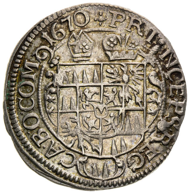 3 Kreutzer 1670 - back