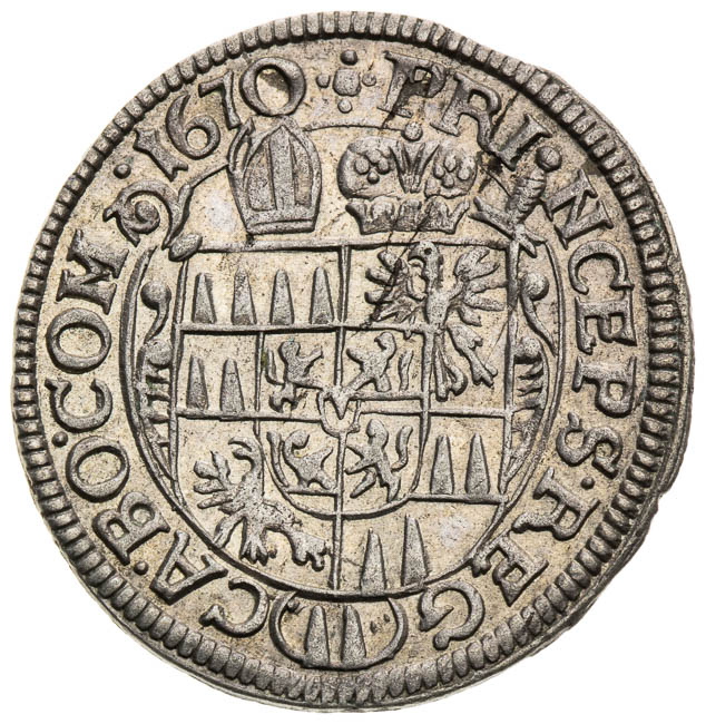 3 Kreutzer 1670 - back