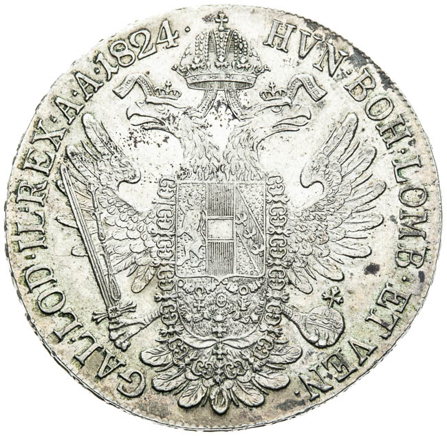 Thaler 1824 - back