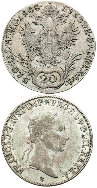 20 Kreutzer (2 pcs) - back