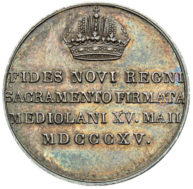 Silver token 1815 - back