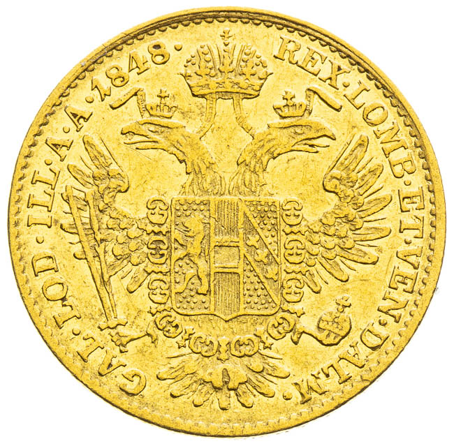 Dukát 1848 - reverz