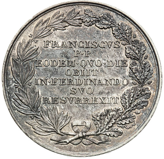 Strieborná medaila 1835 - reverz