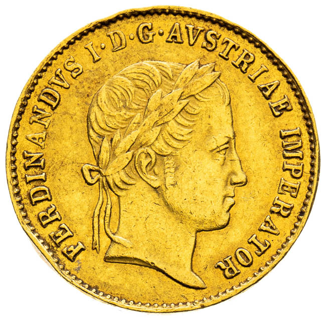 Zlatý žeton 1836 - averz