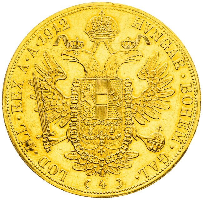 4 Dukát 1912 - revers